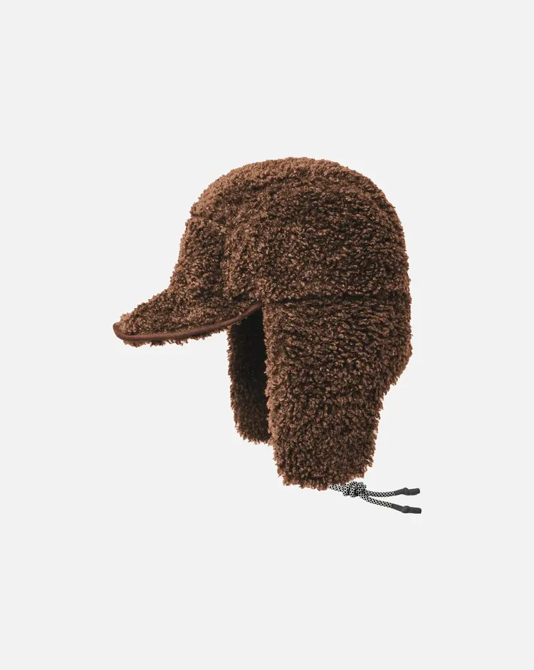 Kangol Faux Shearling Utility Flap 'Brown'