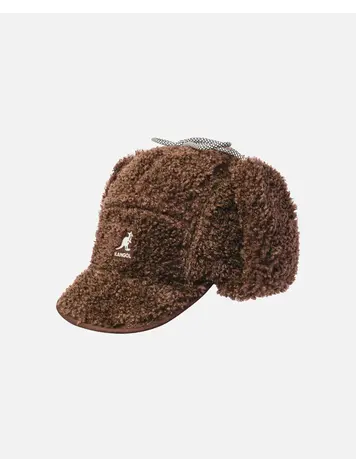 Kangol Faux Shearling Utility Flap 'Brown'