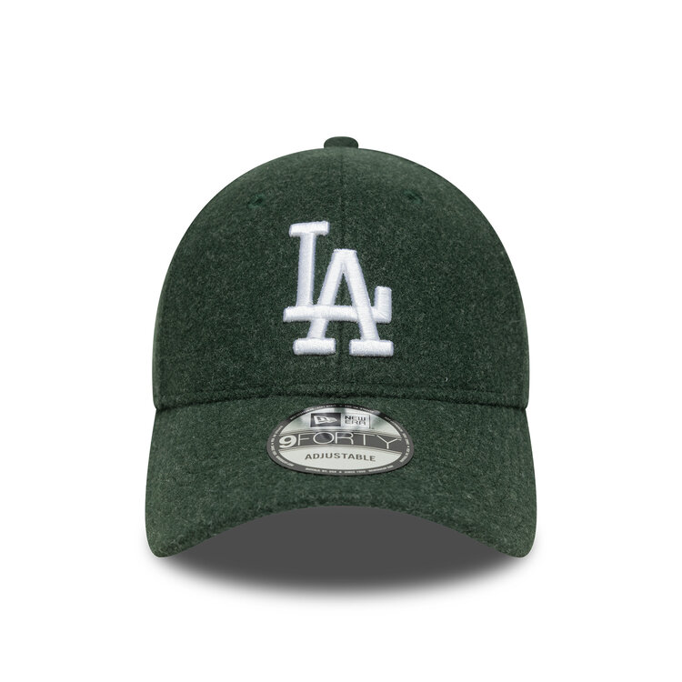 New Era LA Dodgers 9FORTY Melton Wool 'Dark Green / White'
