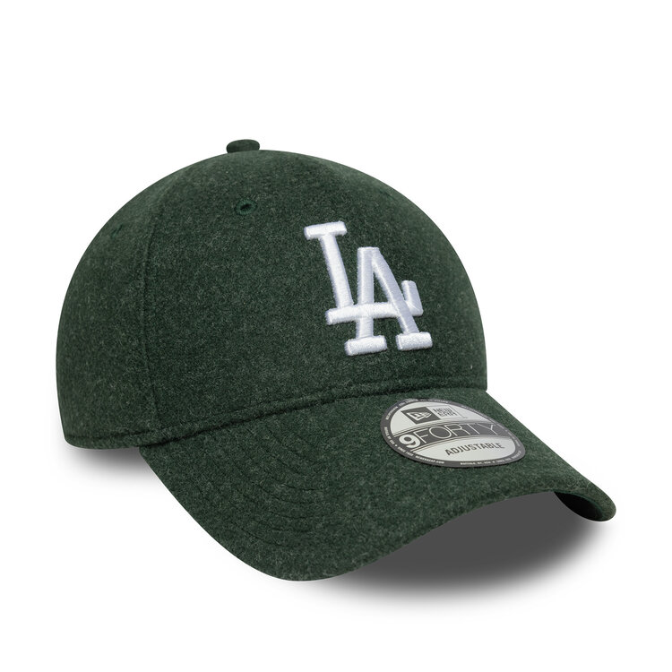 New Era LA Dodgers 9FORTY Melton Wool 'Dark Green / White'