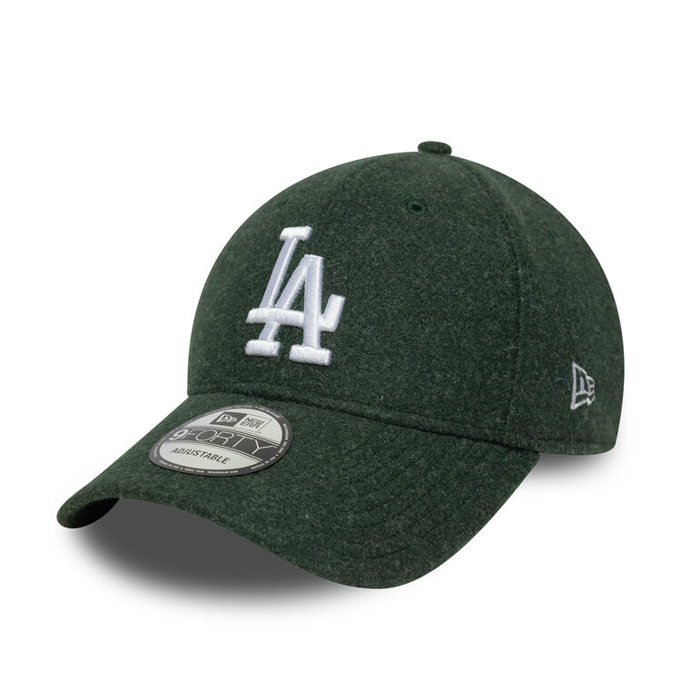 New Era LA Dodgers 9FORTY Melton Wool 'Dark Green / White'