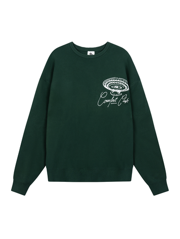 Comfort Club Meander Knit Crewneck 'Rain Forest'