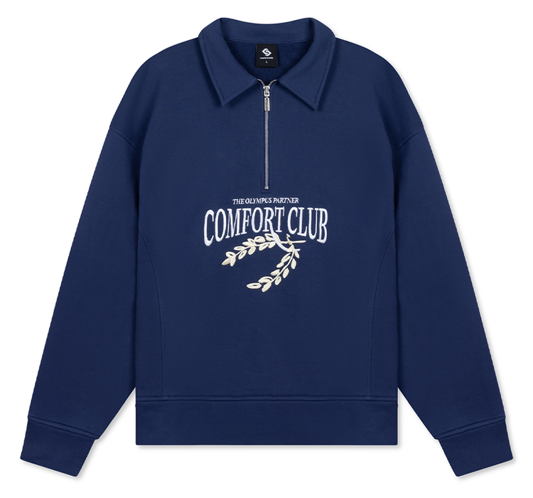 Comfort Club Laurel Half Zip 'Medieval Blue'