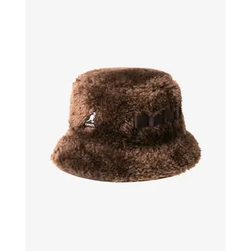 Kangol Faux Shearling Utility Bucket 'Brown'