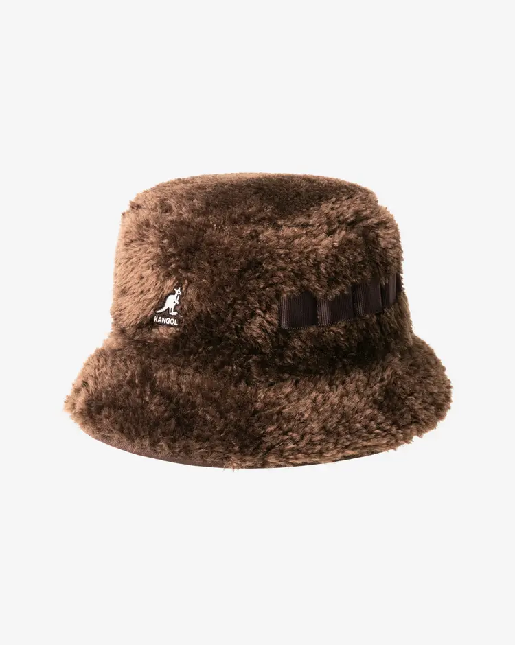Kangol Faux Shearling Utility Bucket 'Brown'
