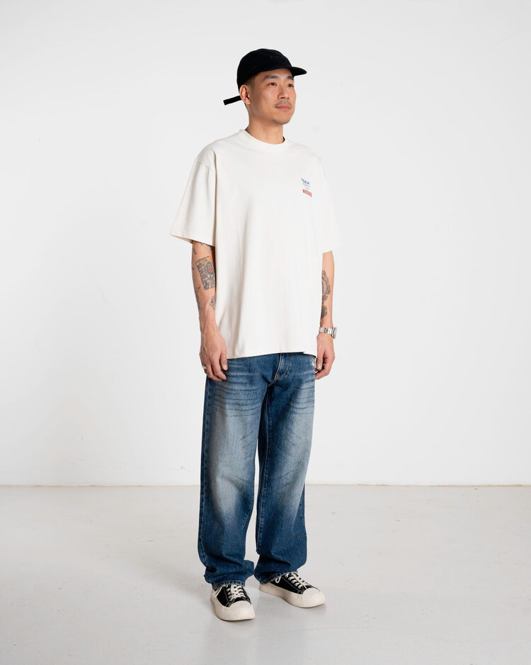 Woodbird Baine Noodle T-Shirt 'Off White'