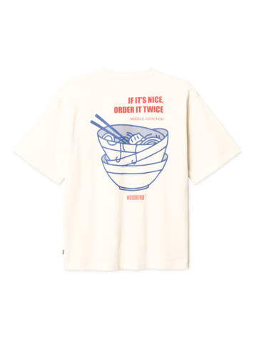 Woodbird Baine Noodle T-Shirt 'Off White'