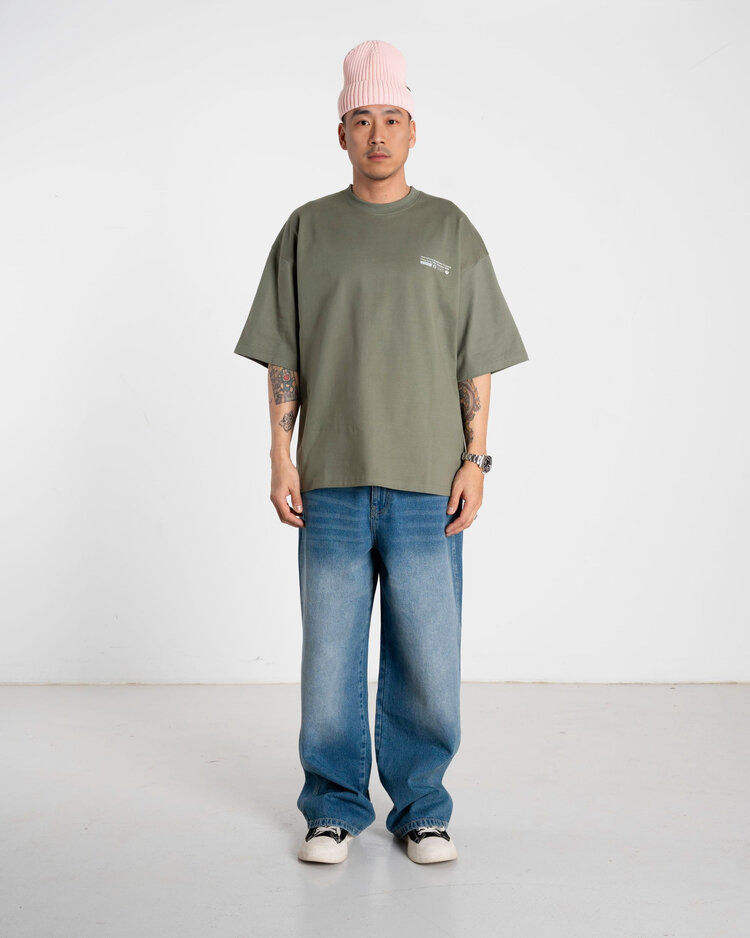 Woodbird Beam Wobble T-Shirt 'Grey Green'