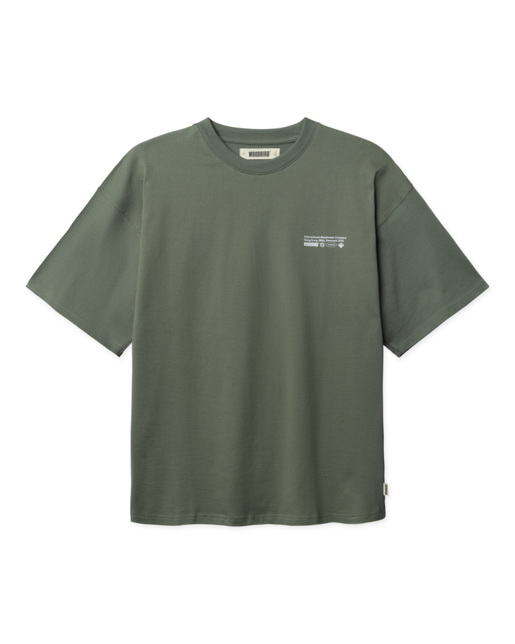 Woodbird Beam Wobble T-Shirt 'Grey Green'
