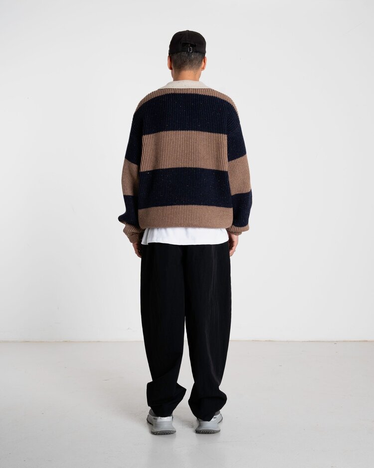 Woodbird Lotu Striped Polo 'Navy Striped'