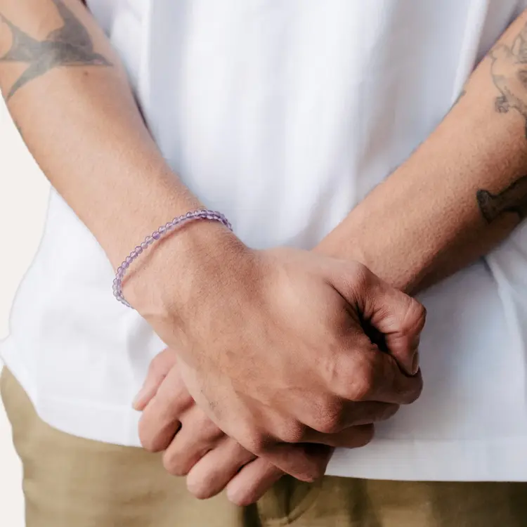 Monochromatic Amethyst Gold Bracelet 'Purple'
