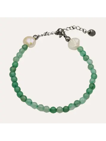 Monochromatic Aventurine Silver Bracelet 'Green'