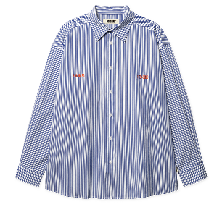 Woodbird Brooks Lion Shirt 'Light Blue'