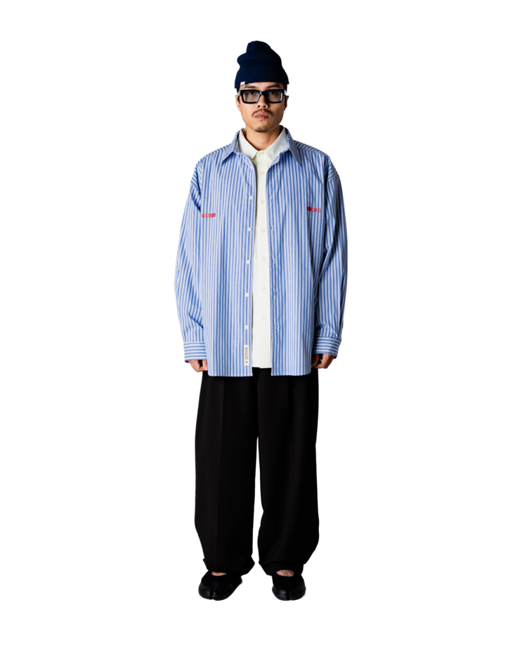 Woodbird Brooks Lion Shirt 'Light Blue'