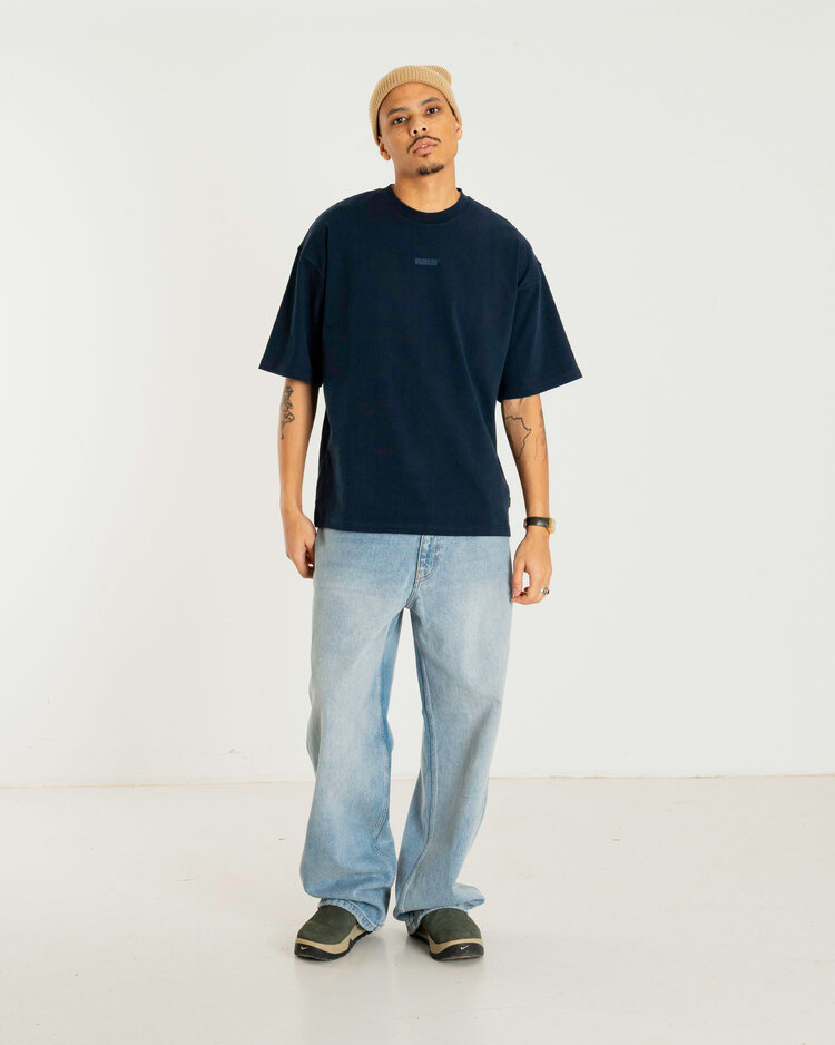 Woodbird Beam Base T-Shirt 'Navy Blazer'