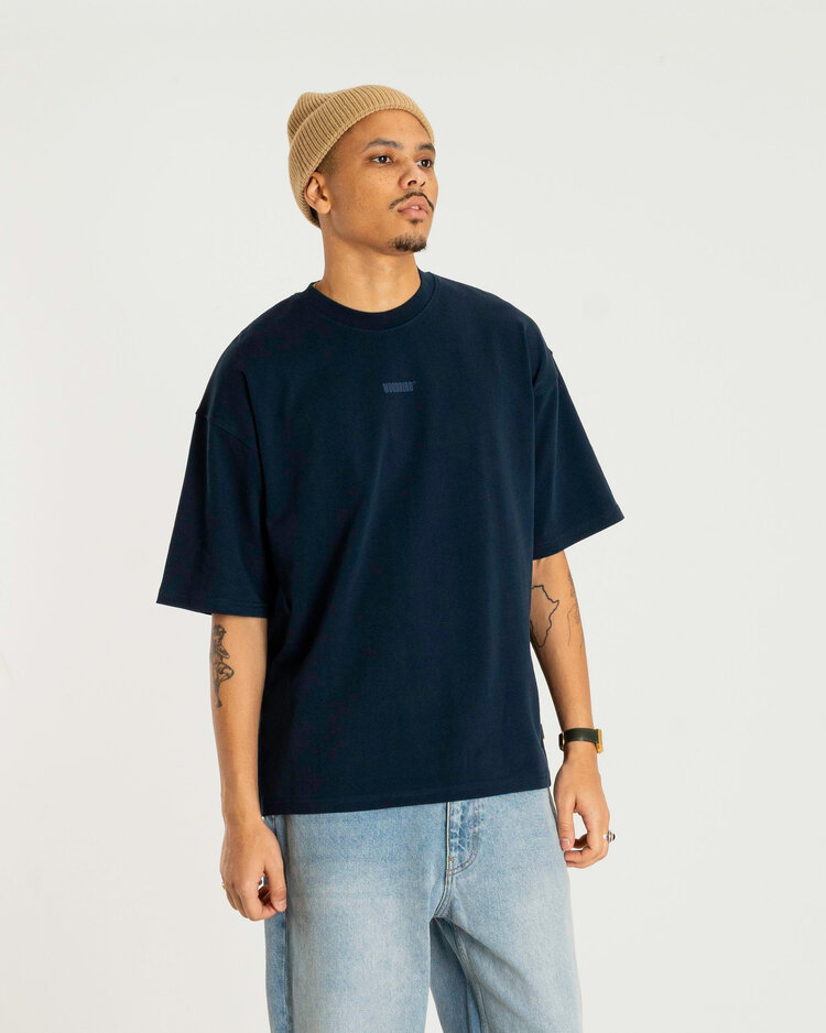 Woodbird Beam Base T-Shirt 'Navy Blazer'