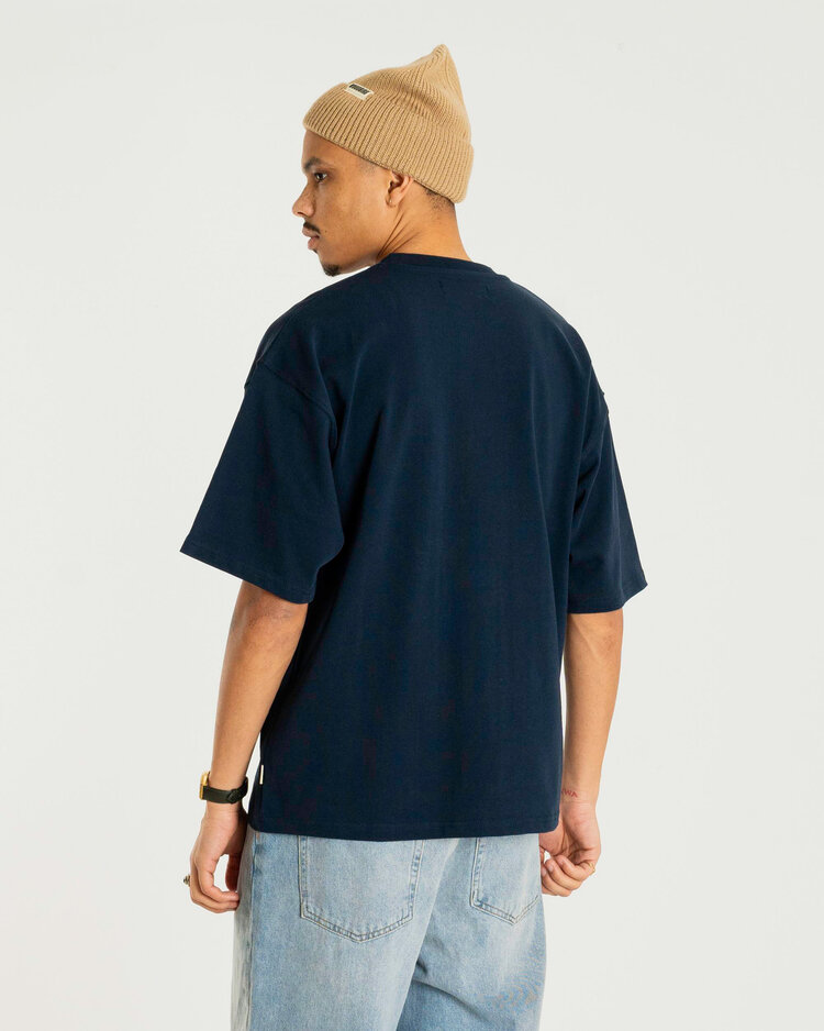 Woodbird Beam Base T-Shirt 'Navy Blazer'