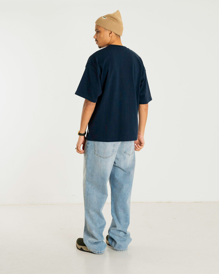 Woodbird Beam Base T-Shirt 'Navy Blazer'