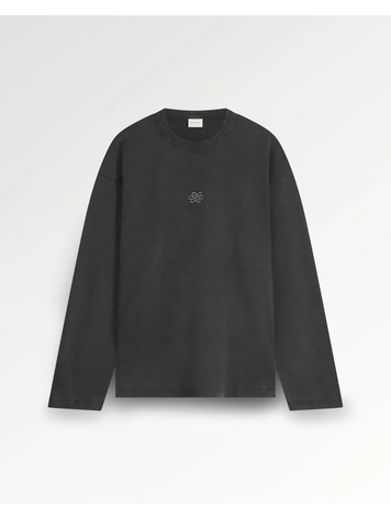 Filling Pieces Longsleeve Boxy Embroidered 'Vintage Black'
