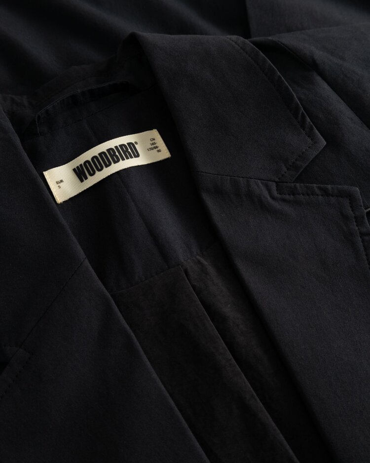 Woodbird Ging Paper Blazer Jacket 'Black'