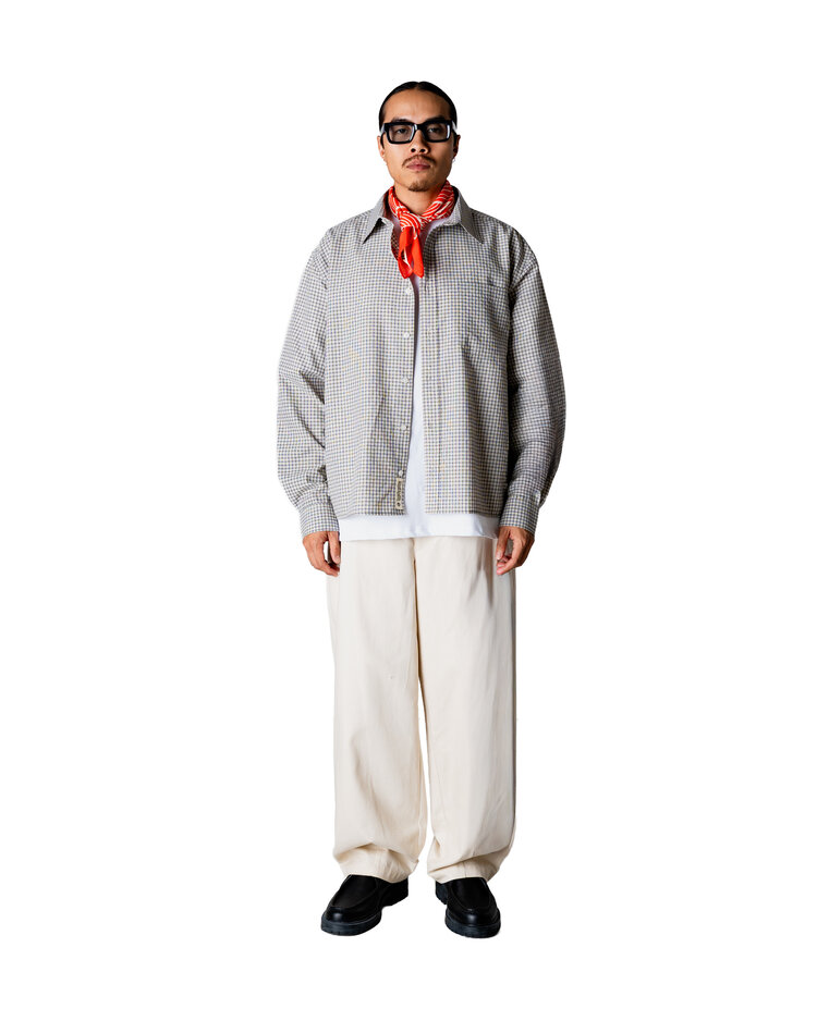 Woodbird Buzo Check Shirt 'Off White Check'