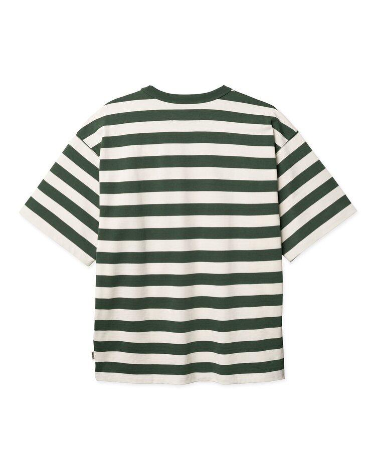 Woodbird Beam Stripe T-Shirt 'Pine Green'