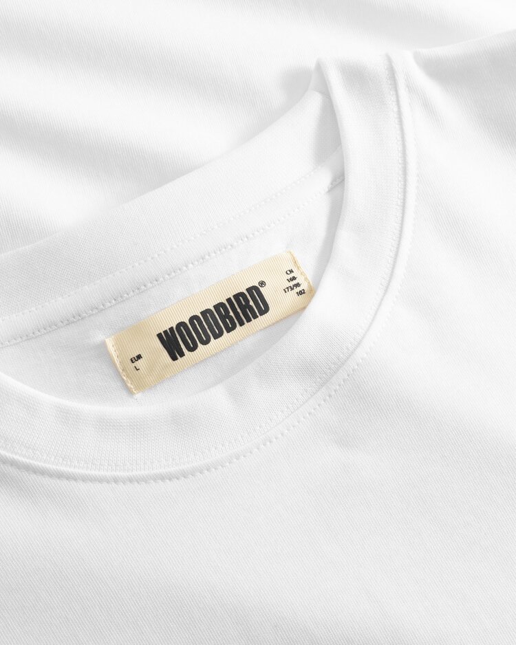Woodbird Joes L/S Logo Tee 'White'