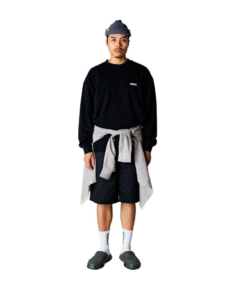 Woodbird Joes L/S Logo Tee 'Black'