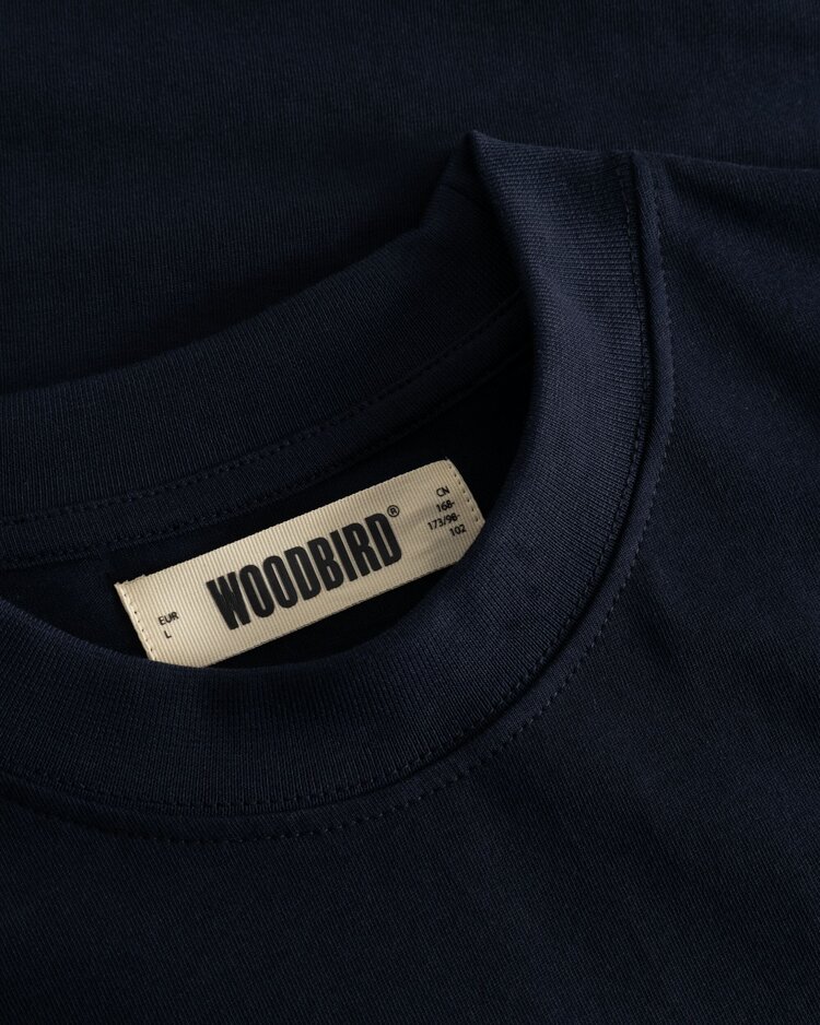 Woodbird Beam Nine T-Shirt 'Dark Navy'