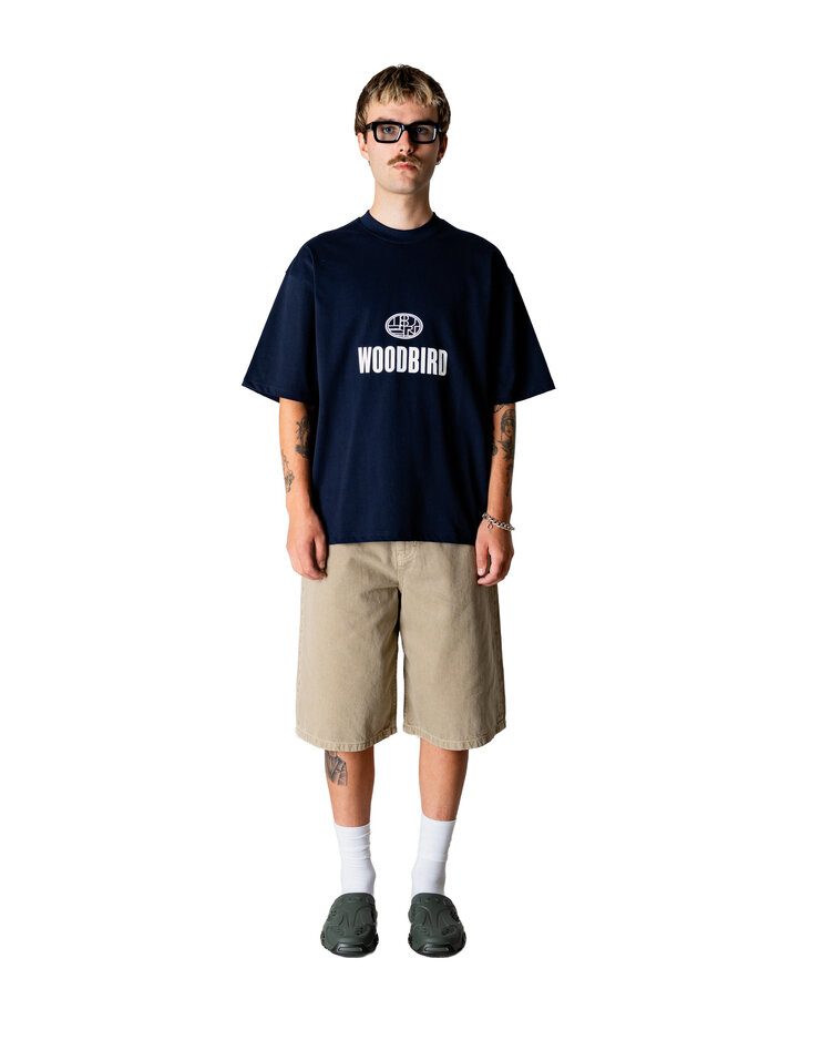 Woodbird Beam Nine T-Shirt 'Dark Navy'