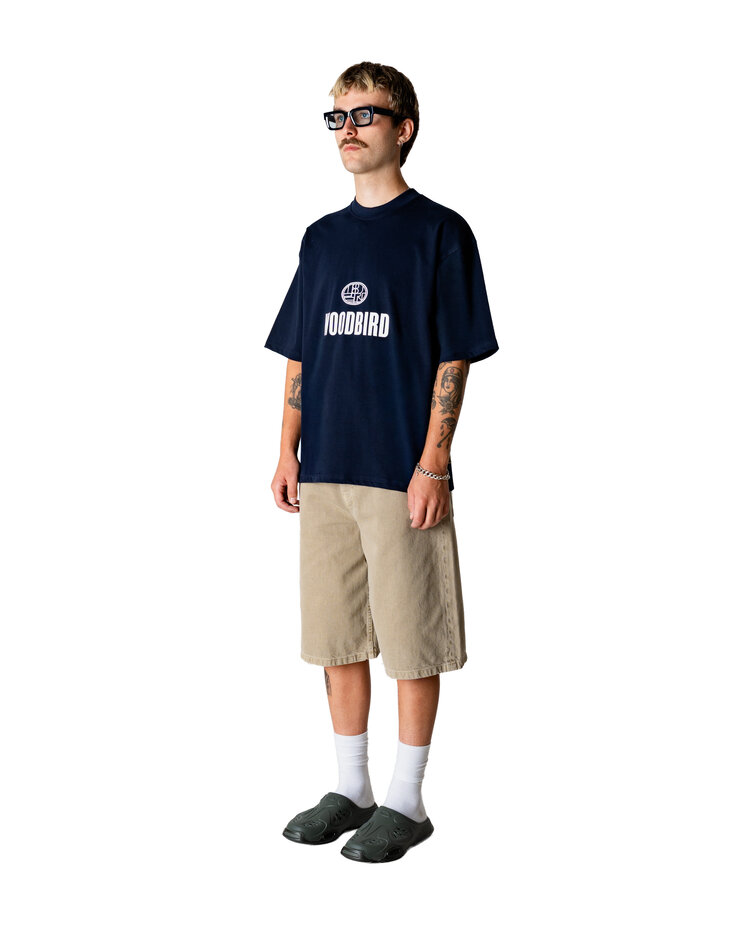 Woodbird Beam Nine T-Shirt 'Dark Navy'