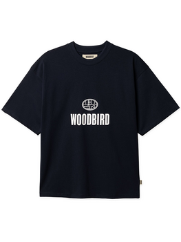 Woodbird Beam Nine T-Shirt 'Dark Navy'