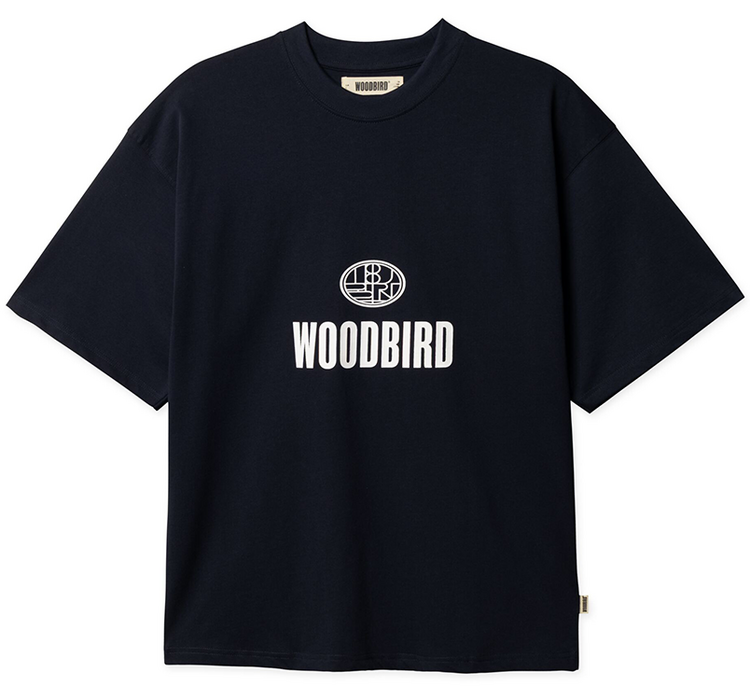Woodbird Beam Nine T-Shirt 'Dark Navy'