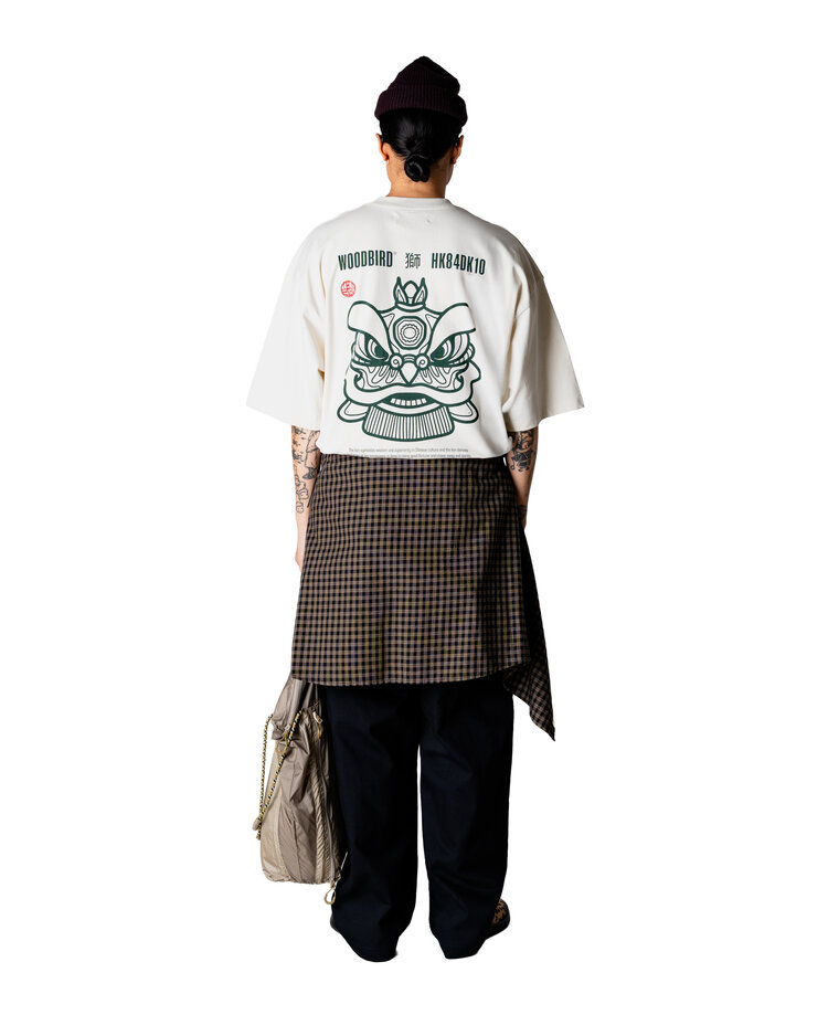 Woodbird Beam Lion T-Shirt 'Off White'