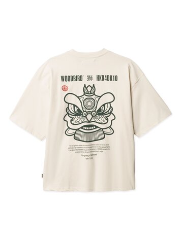 Woodbird Beam Lion T-Shirt 'Off White'
