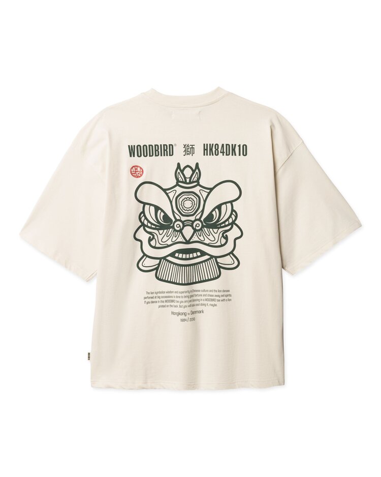 Woodbird Beam Lion T-Shirt 'Off White'