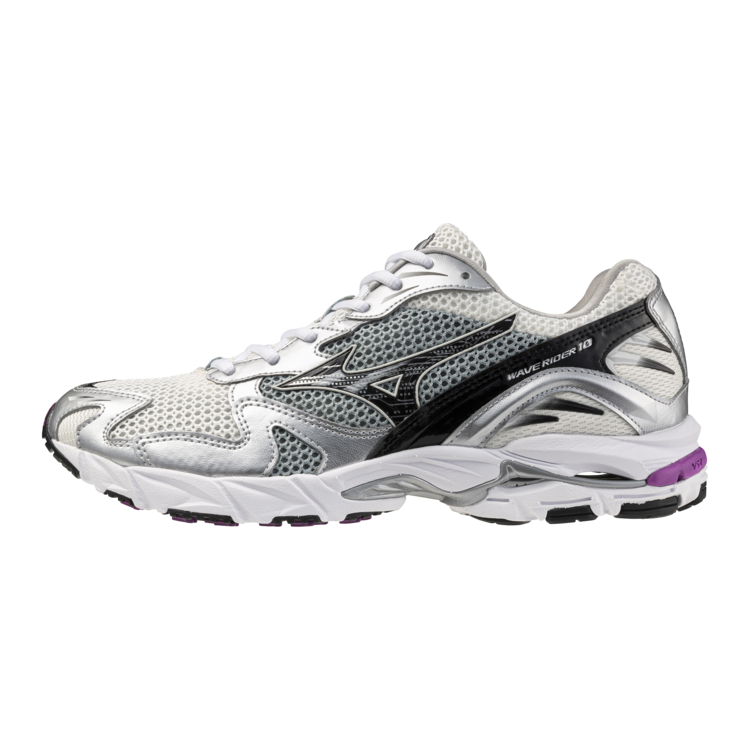 Mizuno Wave Rider 10 'Snow White / Black / Slate'