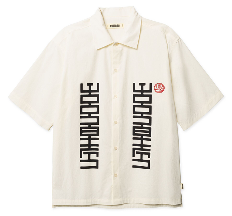 Woodbird Banks Sign Shirt 'Off White'