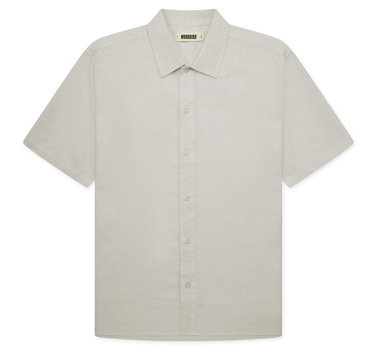 Woodbird Banks Linen Shirt 'Stone'