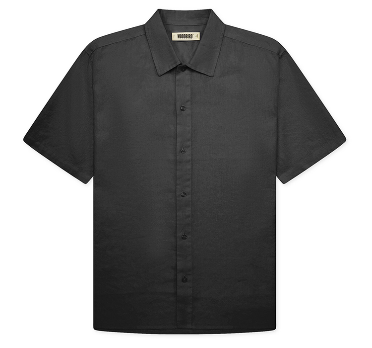 Woodbird Banks Linen Shirt 'Black'