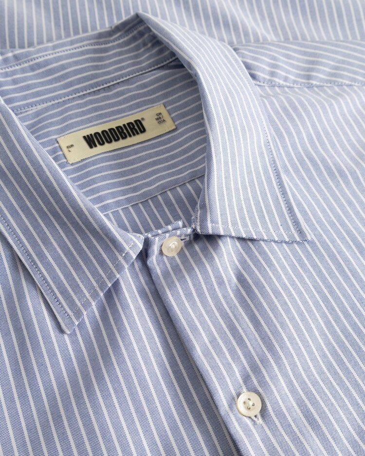 Woodbird Wang Ox Flower Shirt 'Light Blue'