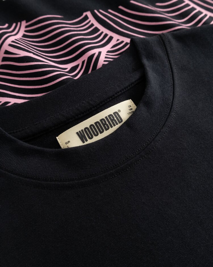 Woodbird Baine Sea T-Shirt 'Black'