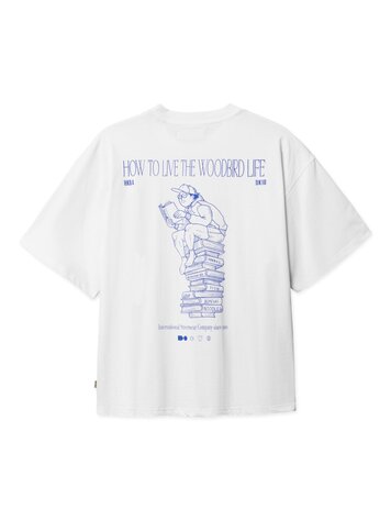 Woodbird Beam Book T-Shirt 'White'