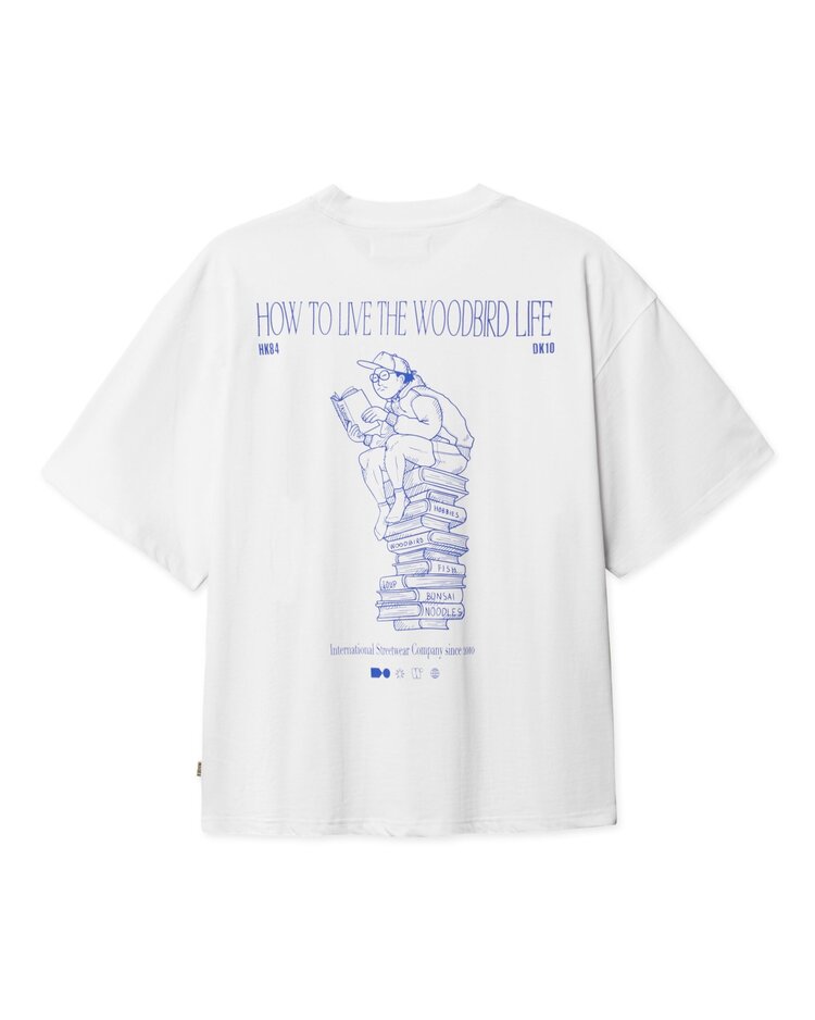 Woodbird Beam Book T-Shirt 'White'