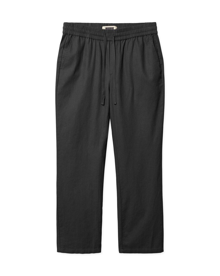 Woodbird Eik Linen Pant 'Black'