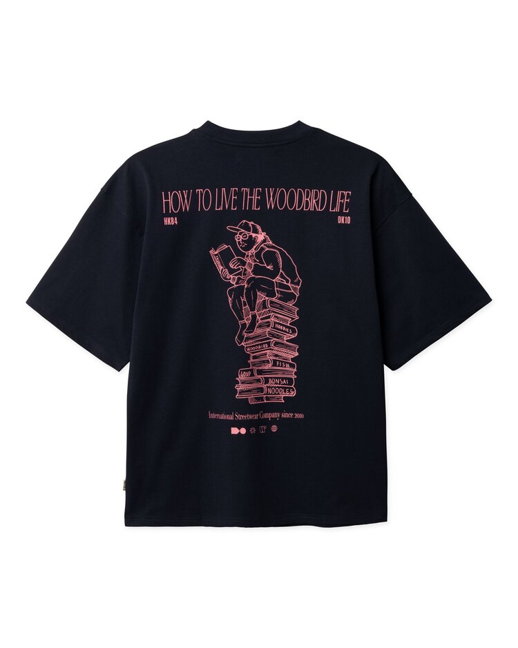 Woodbird Beam Book T-Shirt 'Dark Navy'