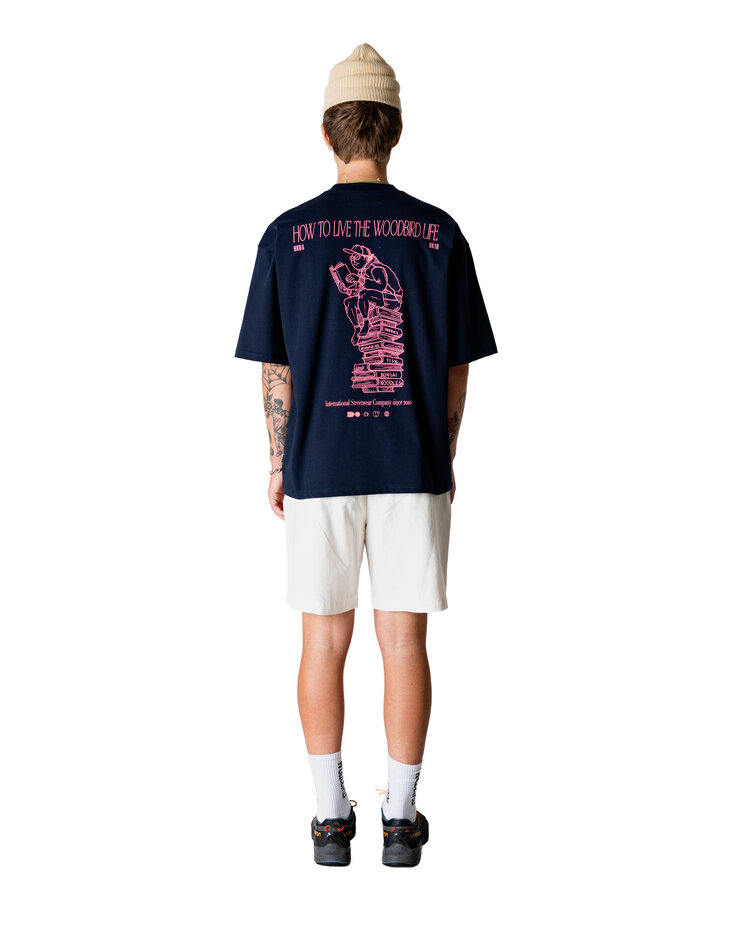 Woodbird Beam Book T-Shirt 'Dark Navy'