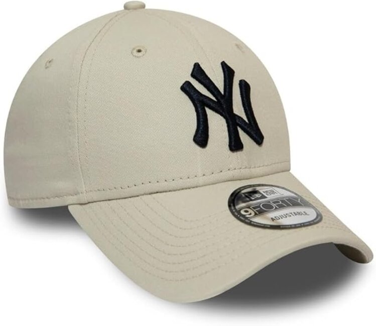 New Era New York Yankees League Essential 9FORTY Adjustable Cap 'Stone White / Black'