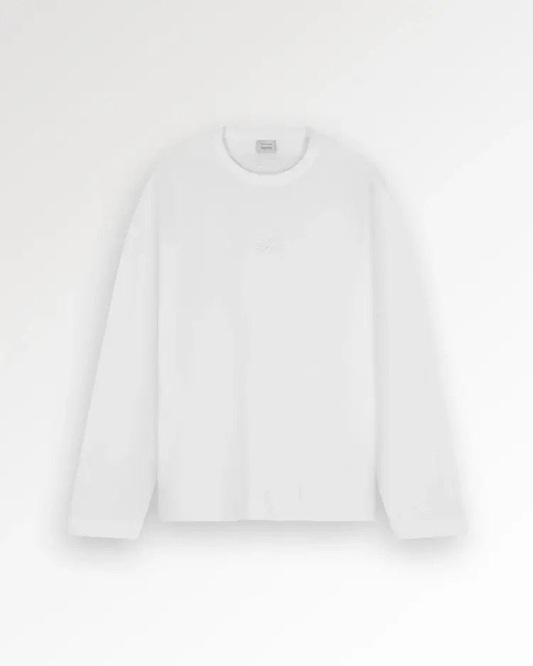 Filling Pieces Longsleeve Boxy Embroidered 'White'
