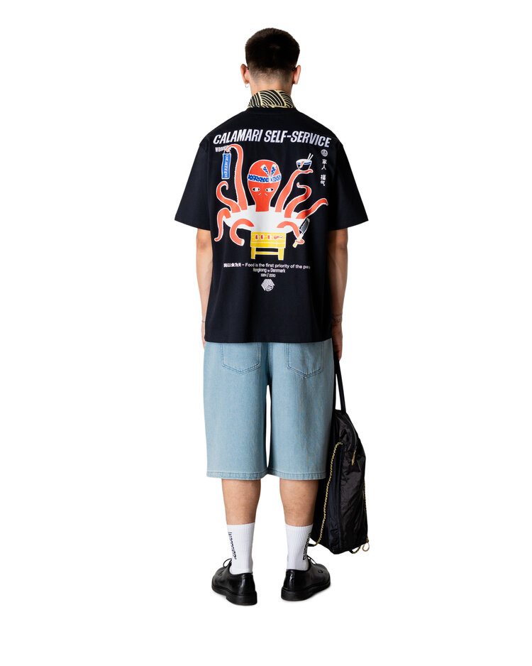 Woodbird Baine Octo T-Shirt 'Black'